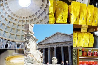 [義大利羅馬] Day8-3：Roma好好逛part2：令人感動超美「萬神殿」＆來喝傳說中「金杯咖啡」「鹿角咖啡」！