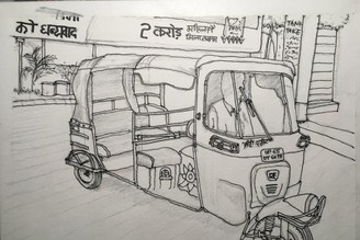 40歲的獨自手繪環球旅行-手繪明信片的故事及過程-印度