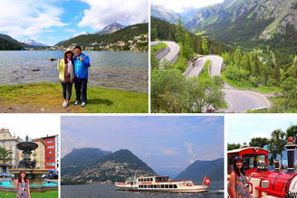 瑞士 Day3 華友旅行瑞士火車之旅11天 世外桃源聖莫里茲湖 搭乘棕櫚特快車(郵政巴士)到盧加諾 品嚐牛膝大餐米蘭燴飯
