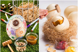 因應復活節、兒童月 在蛋蛋哀愁之際，台北晶華鴕鳥蛋蛋糕特別耀目