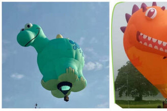 桃園石門水庫熱氣球 恐龍熱氣球造型曝光，第二次預約報名20日搶「GO」