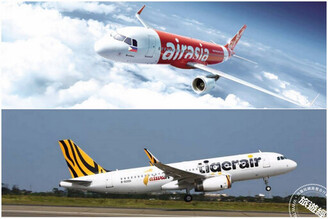 低成本航空AirAsia＆虎航拚促銷 機票最低＄1,099起