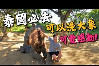 【泰國Vlog】一日行程超推薦  北碧府近距離超可愛洗大象  桂河死亡鐵路 一生必定要來一次  Thailand Bangkok Travel
