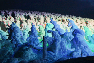 日本山形｜藏王樹冰雪怪出沒！無與倫比的世界奇景！夜晚點燈的樹冰超夢幻！