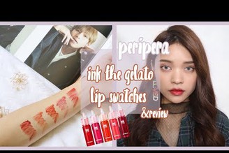 Peripera Ink The Gelato Lip Swatches & Review|Peripera冰淇淋唇釉全色號刷色分享|2018