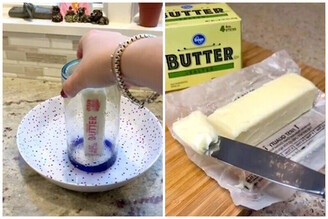 奶油來不及退冰怎麼辦？只要用1個玻璃杯，10分鐘就能讓「硬梆梆的奶油」完全軟化！