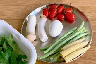 健康低醣又美味！野菇水煮蛋溫沙拉