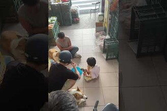 颱風過後，店裡的忙碌現場