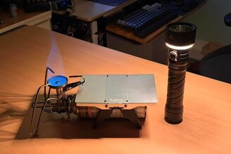 SOTO ST350 蜘蛛爐專用小桌，巨型塔燈手電筒