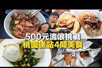 【流浪挑戰ep10】500元吃4間桃園後站美食  神秘預約制無敵炒麵  奶油人氣越式麵包意外好吃   有蒼蠅的在地包子老店  好好吃的鹹酥雞