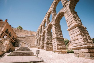 城堡 教堂 水道橋 西班牙塞哥維亞 Segovia